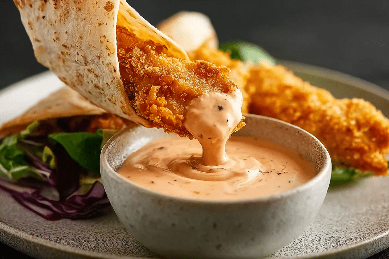 Chicken Wraps with Homemade Raising Cane’s Copycat Sauce