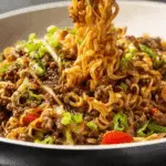 Ground Beef Ramen Skillet