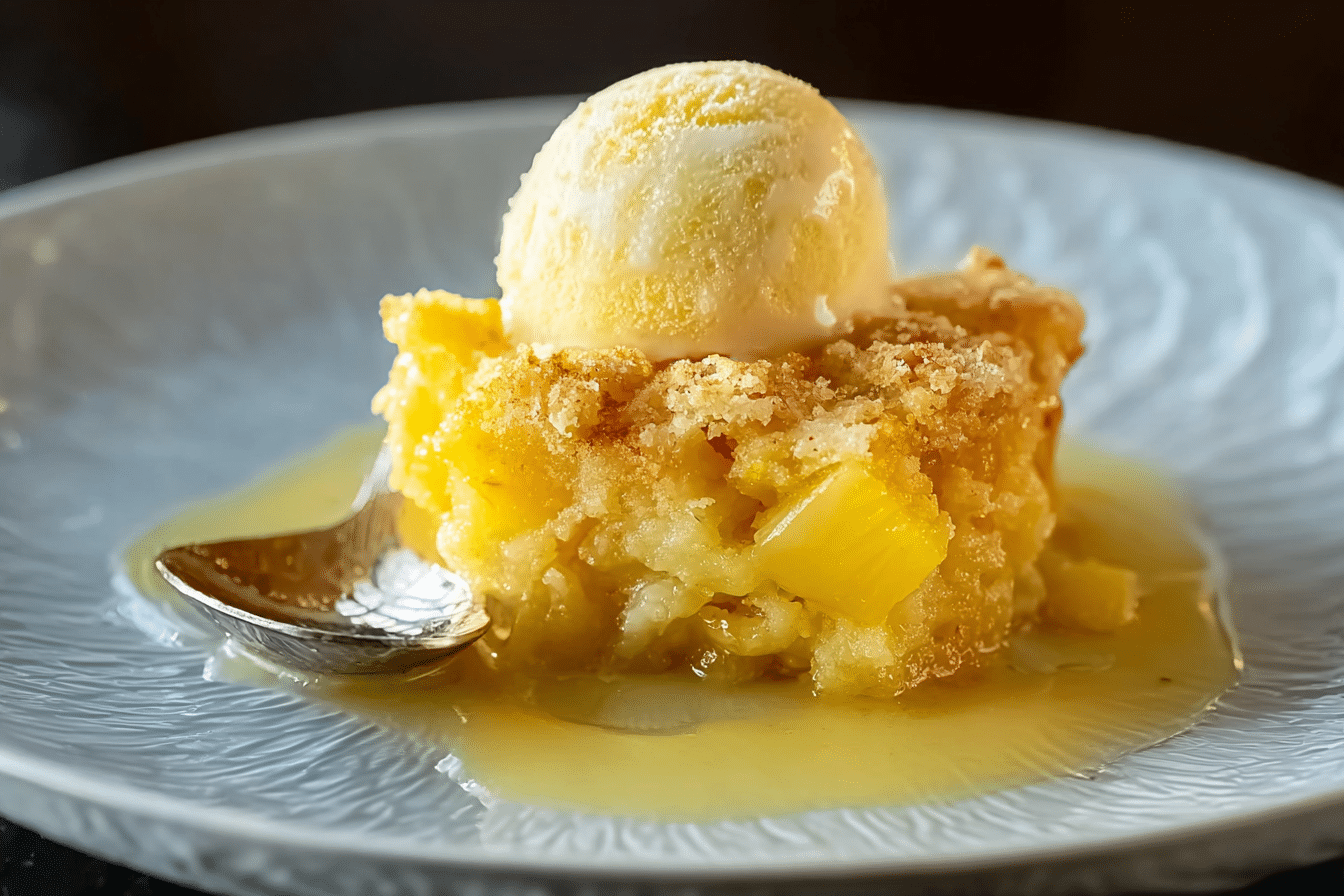 Pineapple Cream Cheese Cobbler