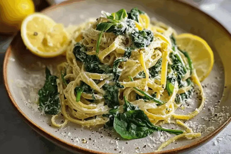 Zesty Lemon Ricotta and Spinach Pasta