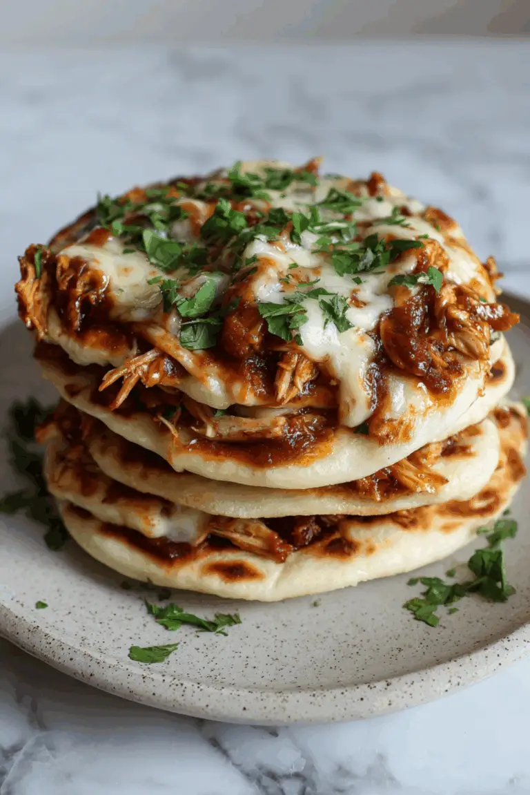 Cheesy BBQ Chicken Flatbreads