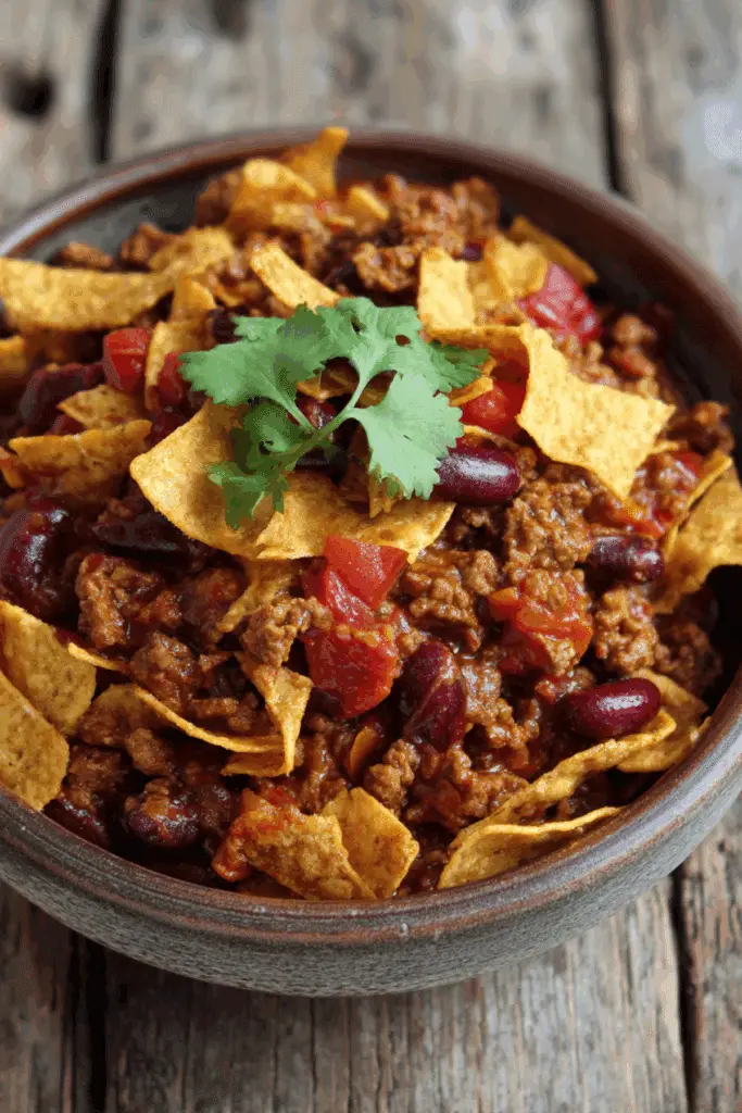 Fiery Beef & Bean Nacho Skillet