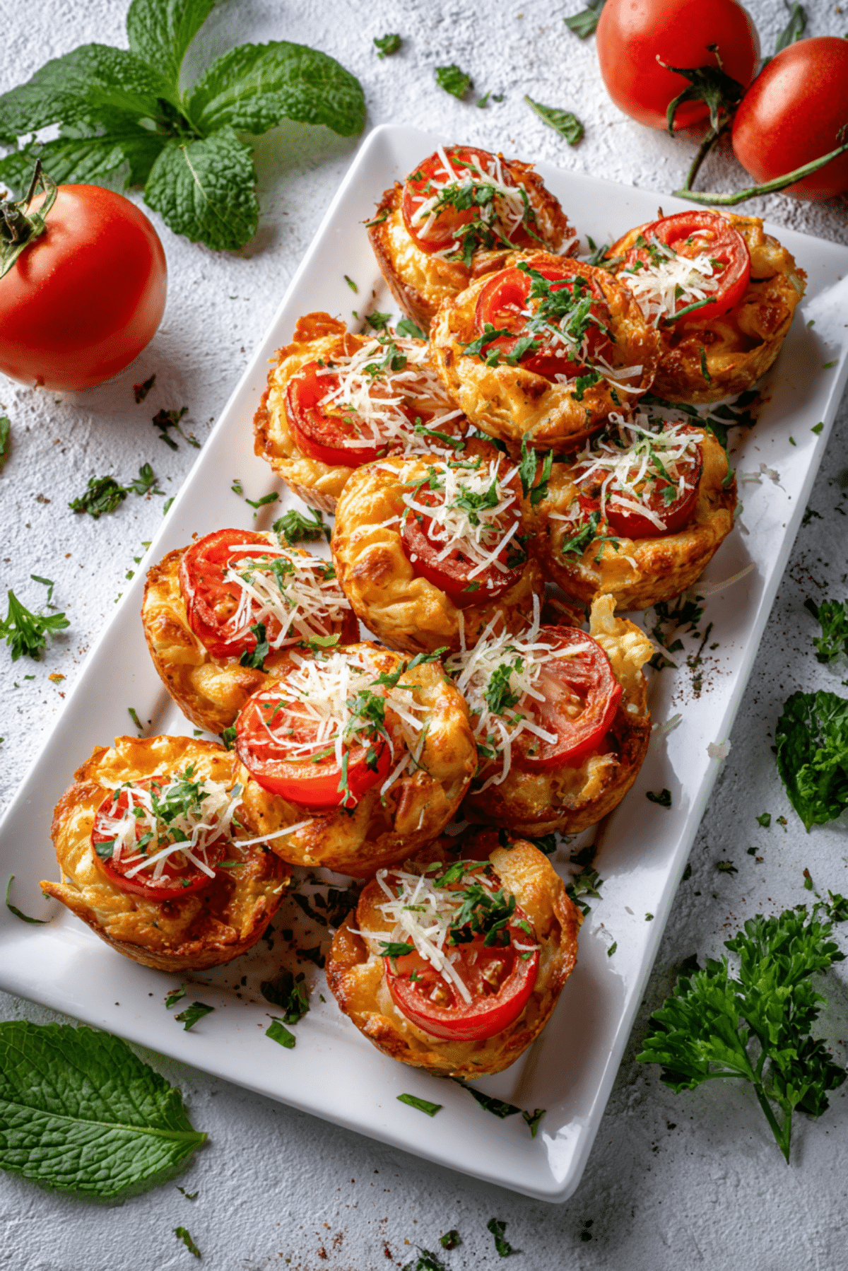 Cottage Cheese Tomato Puffs