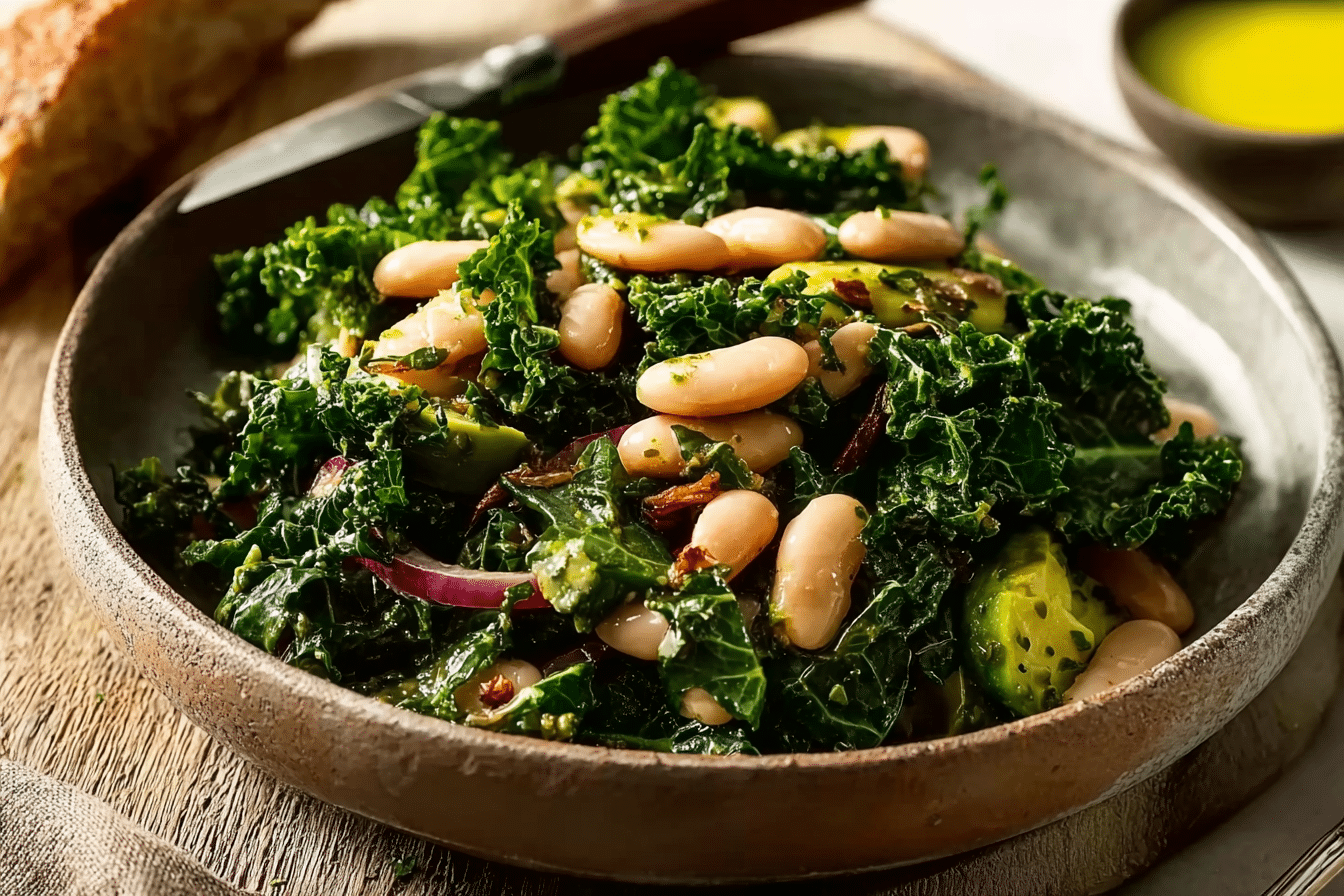 Tuscan White Bean Kale Salad
