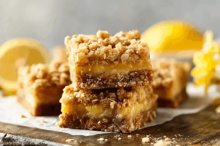 Lemon Oatmeal Crumble Bars