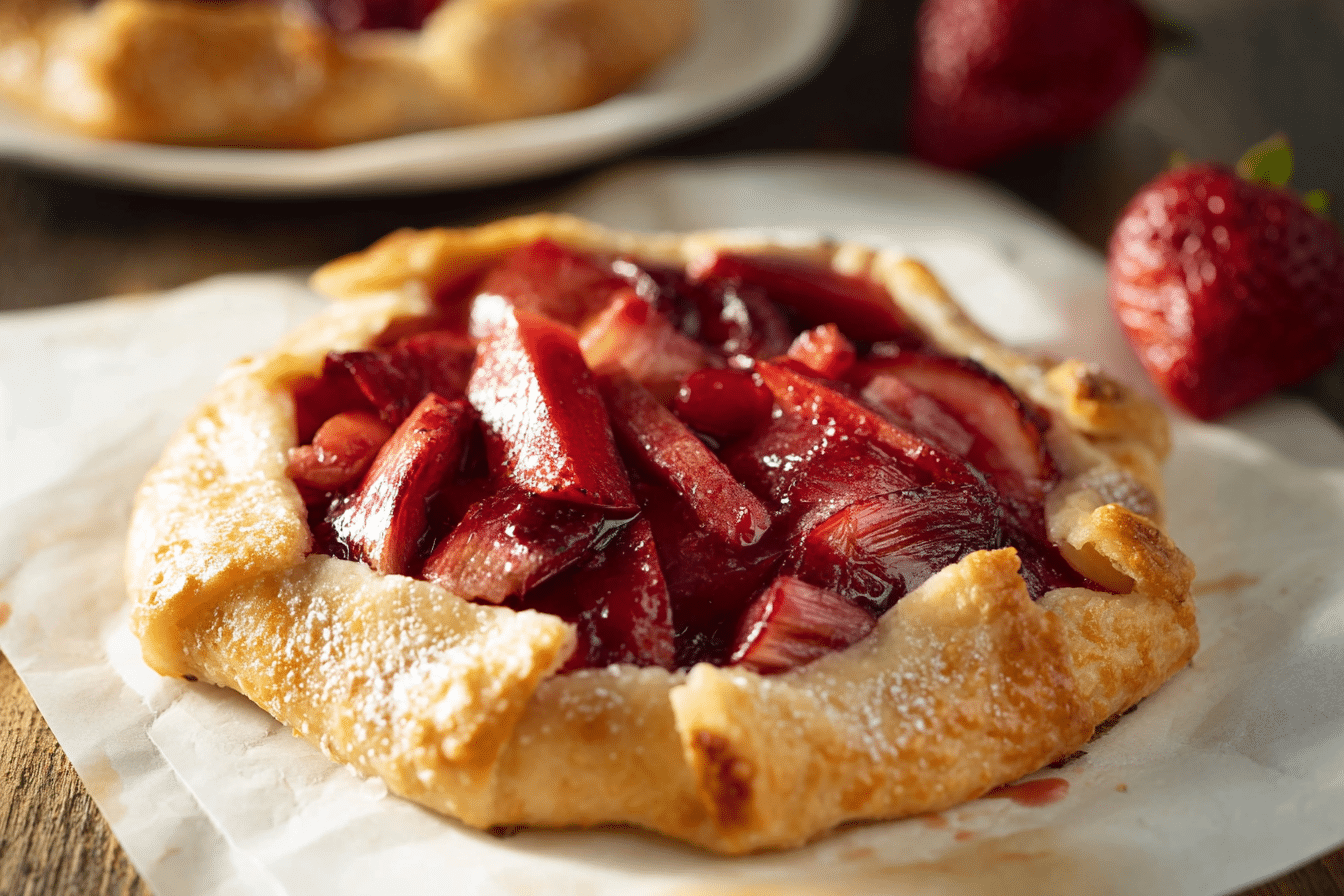Mini Strawberry Rhubarb Galettes