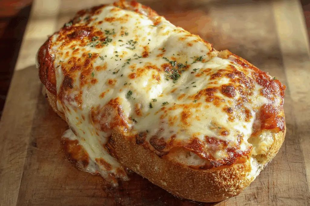 Chicken Parm Bread Boat