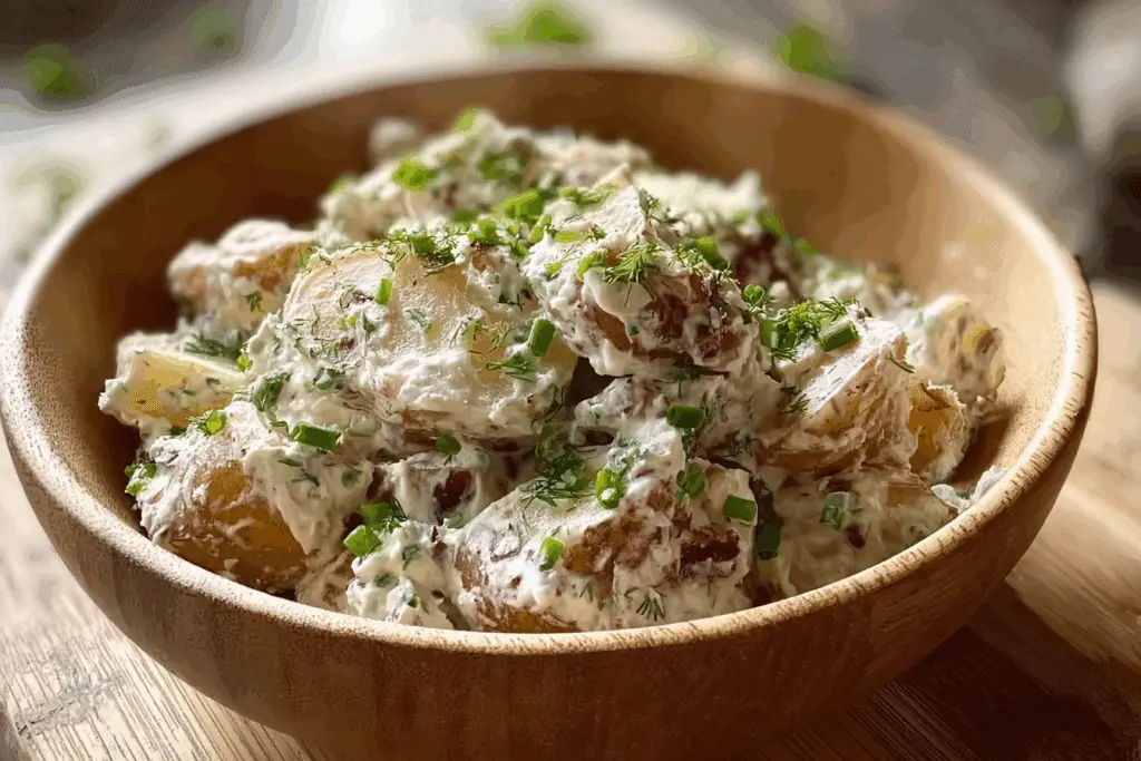 Viral Smashed Potato Salad