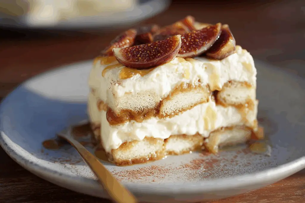 Tiramisu with Caramelised Fig and Ricotta