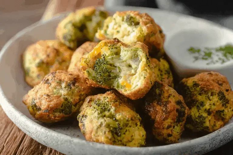High-Protein Air Fryer Broccoli Cheddar Poppers