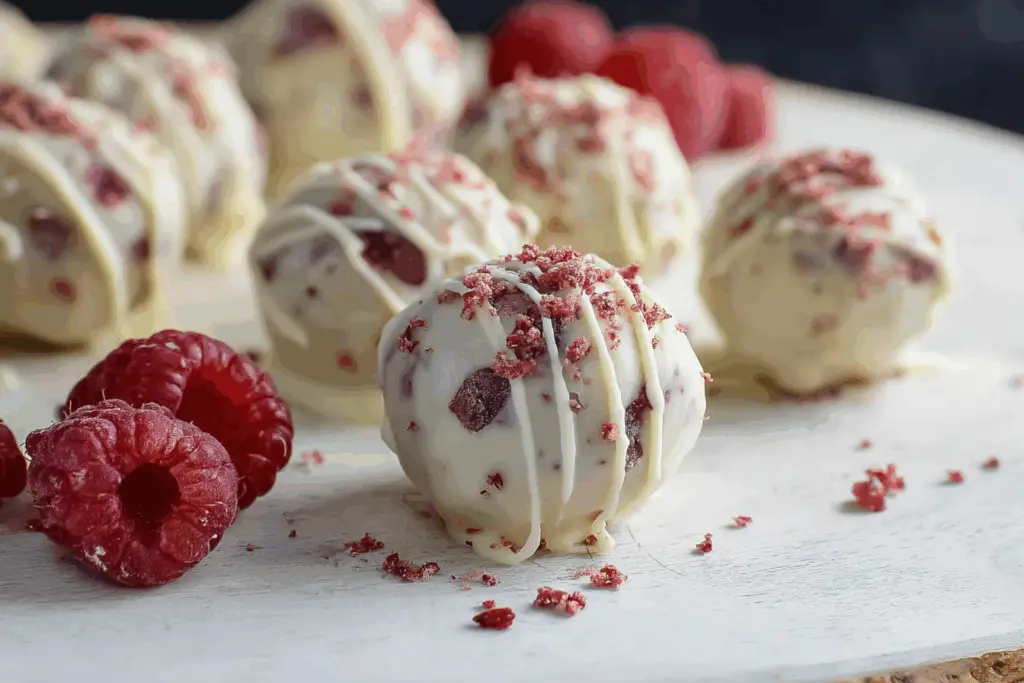 White Chocolate and Raspberry Truffles
