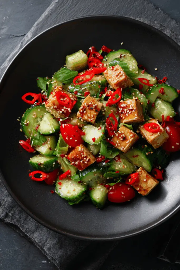 Cucumber and Tofu Salad