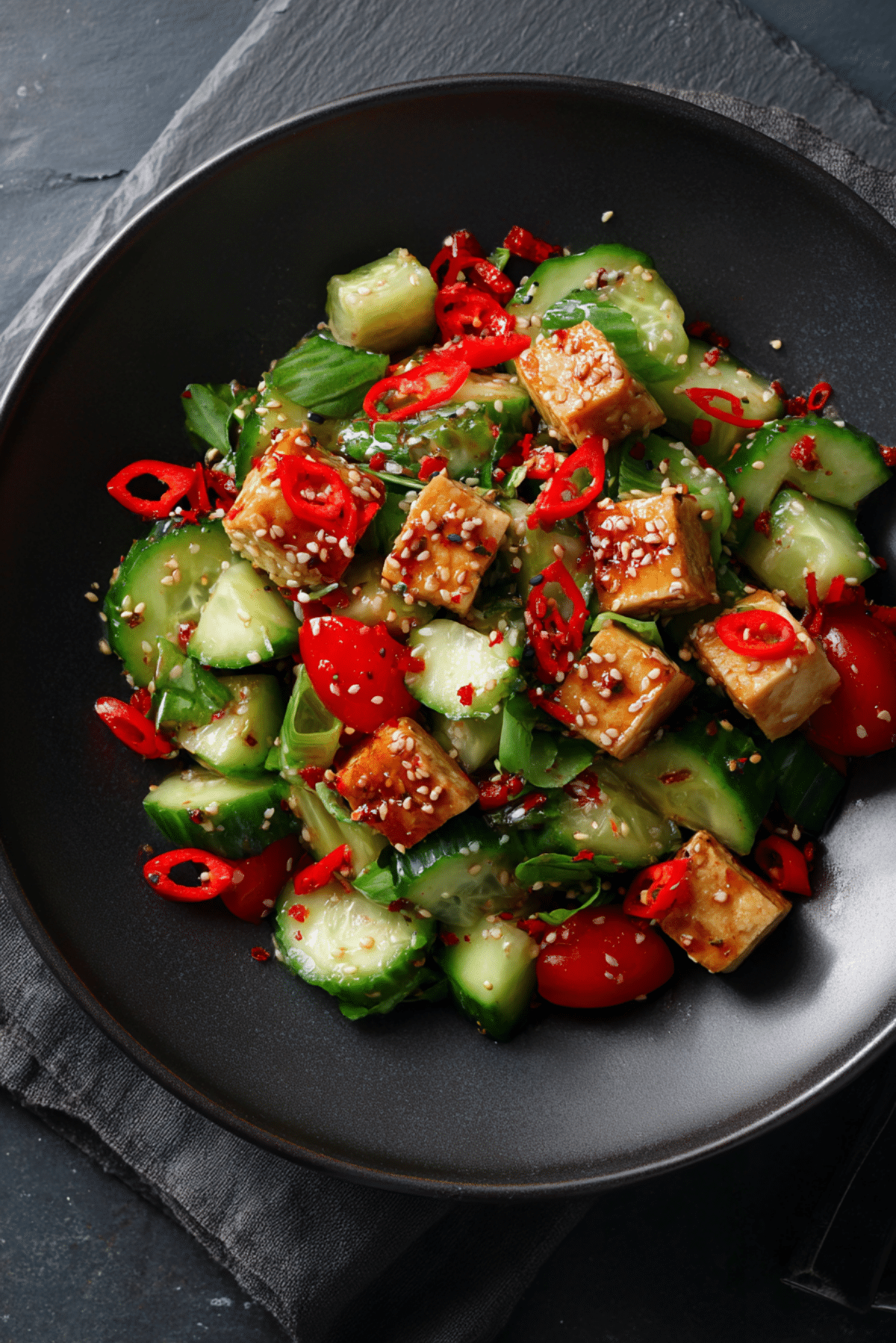 Cucumber and Tofu Salad