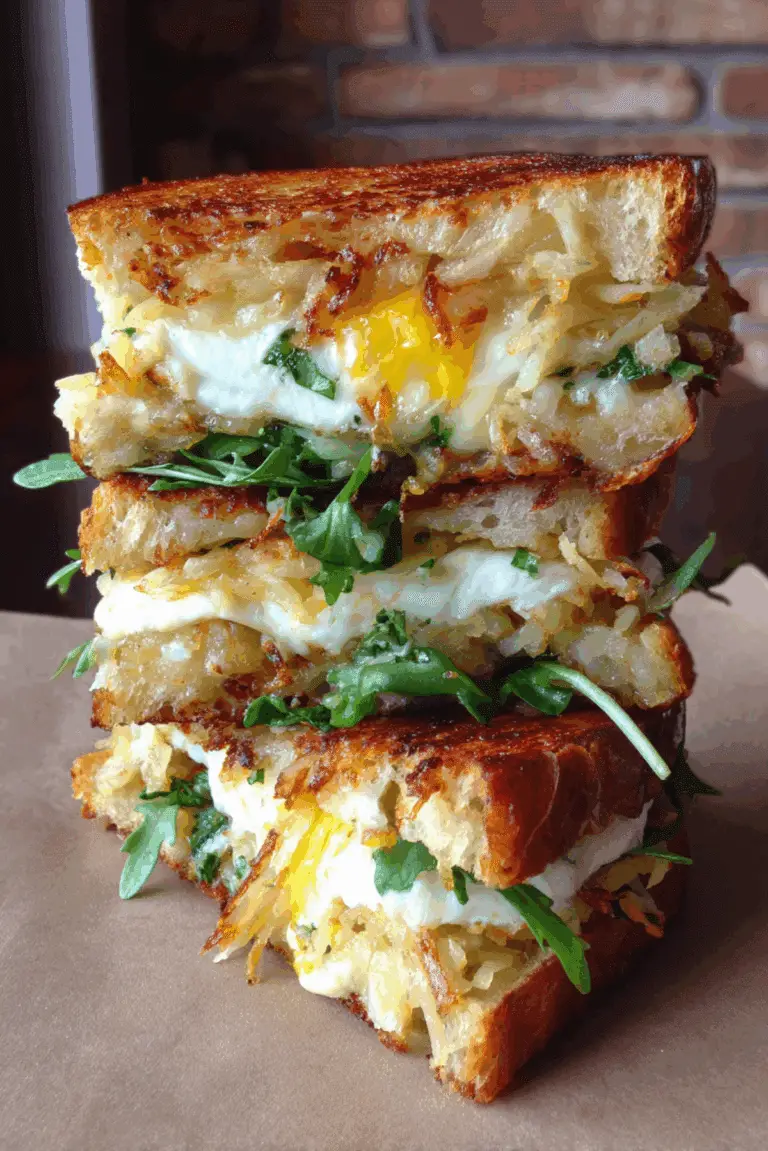 Crispy Hash Browns & Egg Brioche Sandwich