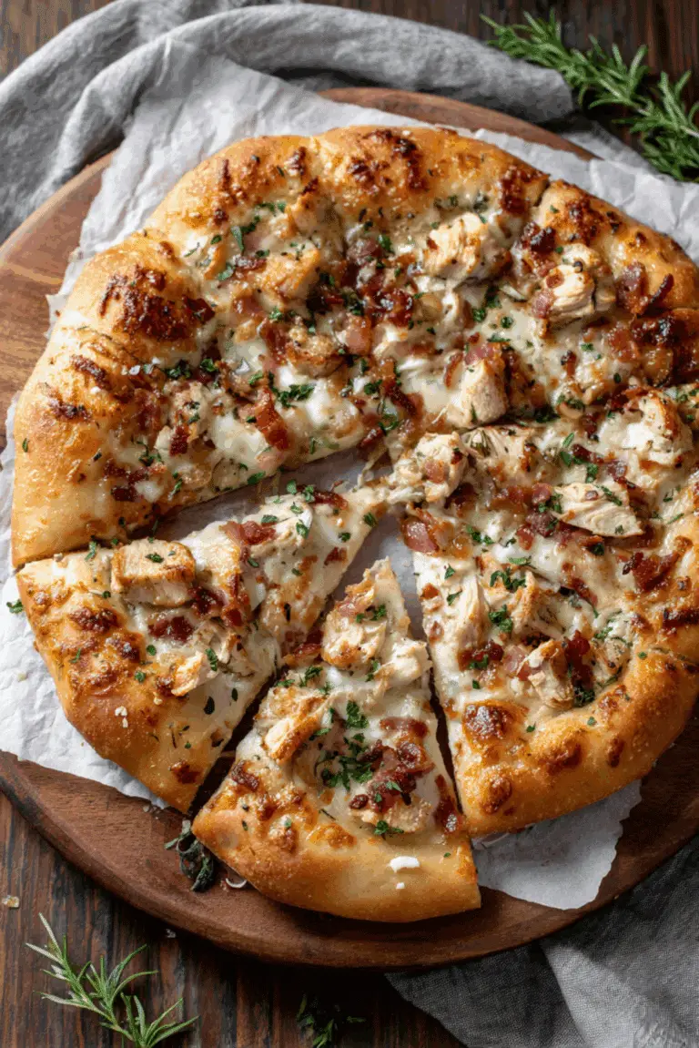 Spicy Chicken Alfredo Pizza