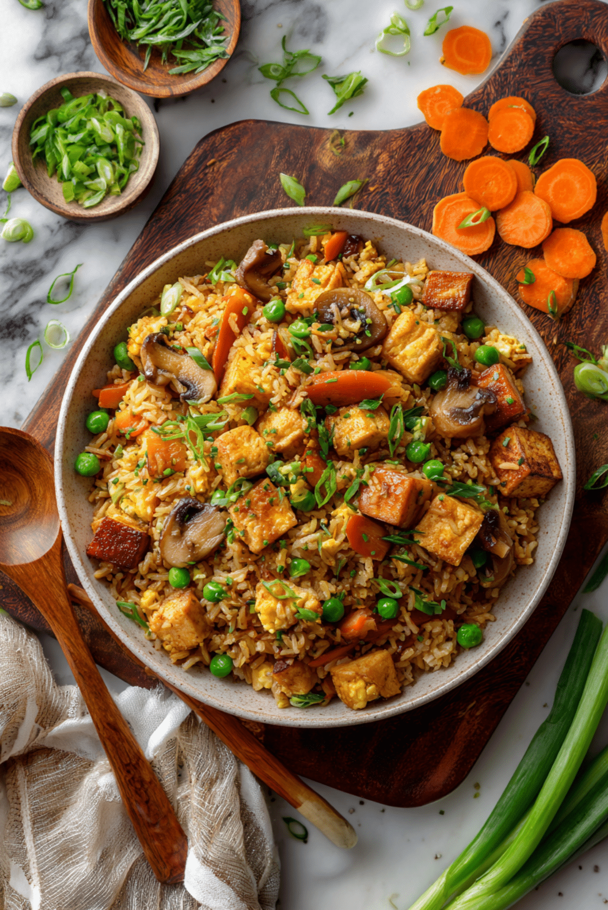 Tofu Mushroom Fried Rice
