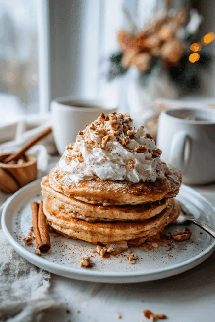 Pumpkin Spice Eggnog Pancakes