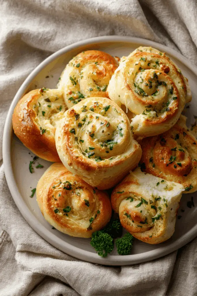 Cheese Stuffed Garlic Butter Rolls