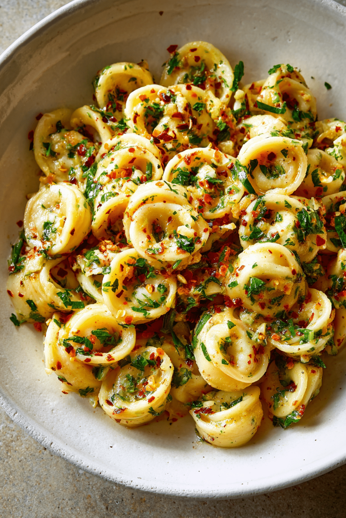Creamy Roasted Veggie Anellini Pasta
