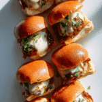 Hawaiian Roll Meatballs Sliders with hot honey