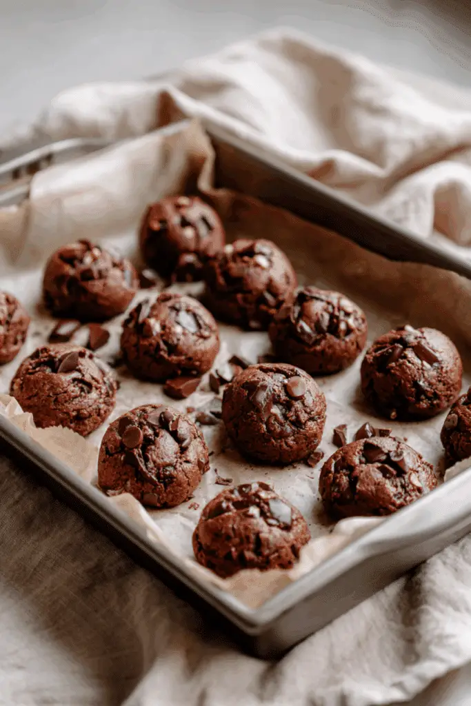 Chai-Spiced Double Chocolate Tahini Cookies