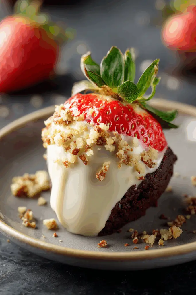 Brownie Stuffed Strawberries