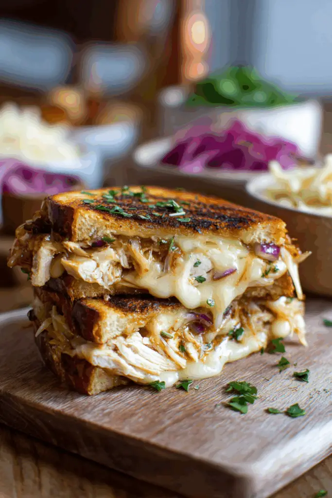 Grilled Mozzarella BBQ Chicken Sandwiches