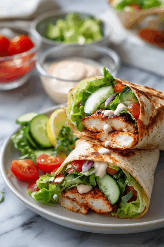 Chipotle Chicken Wrap with Creamy Chipotle Sauce