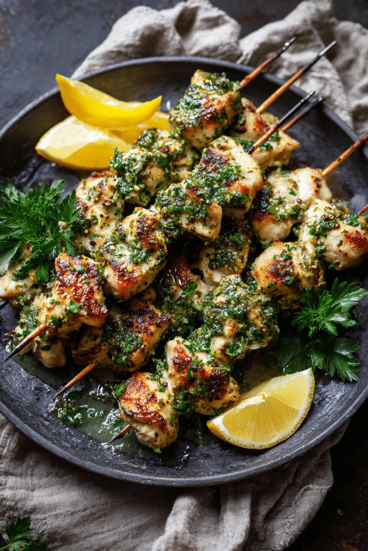 Chimichurri Chicken Skewers