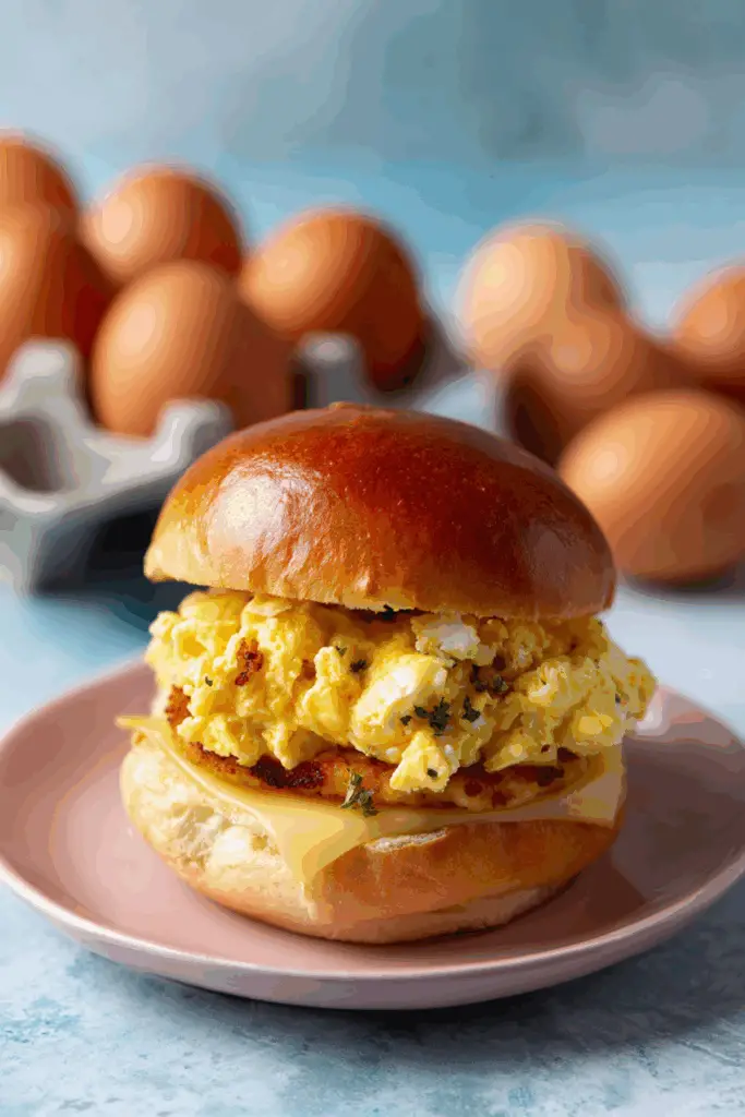 Crispy Hash Browns & Egg Brioche Sandwich