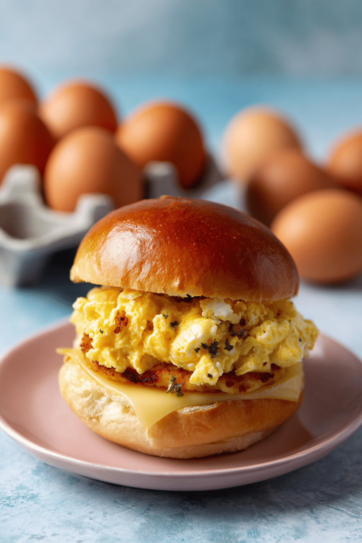 Crispy Hash Browns & Egg Brioche Sandwich