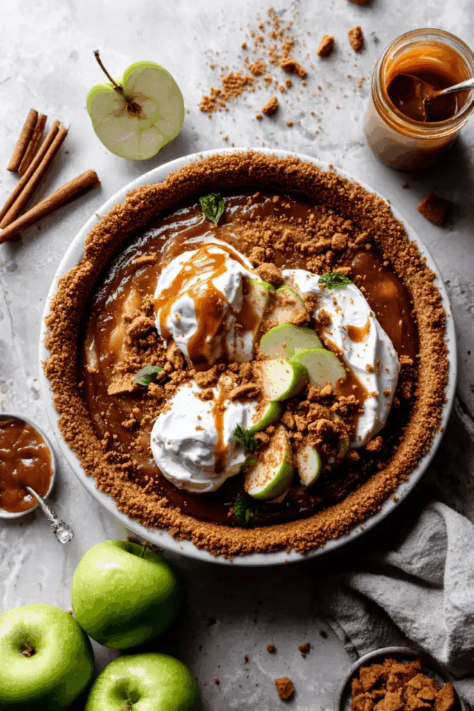 Apple Butter Pie With Biscoff Cookie Crust