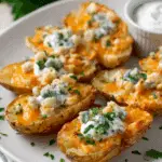 Buffalo Chicken Potato Skins