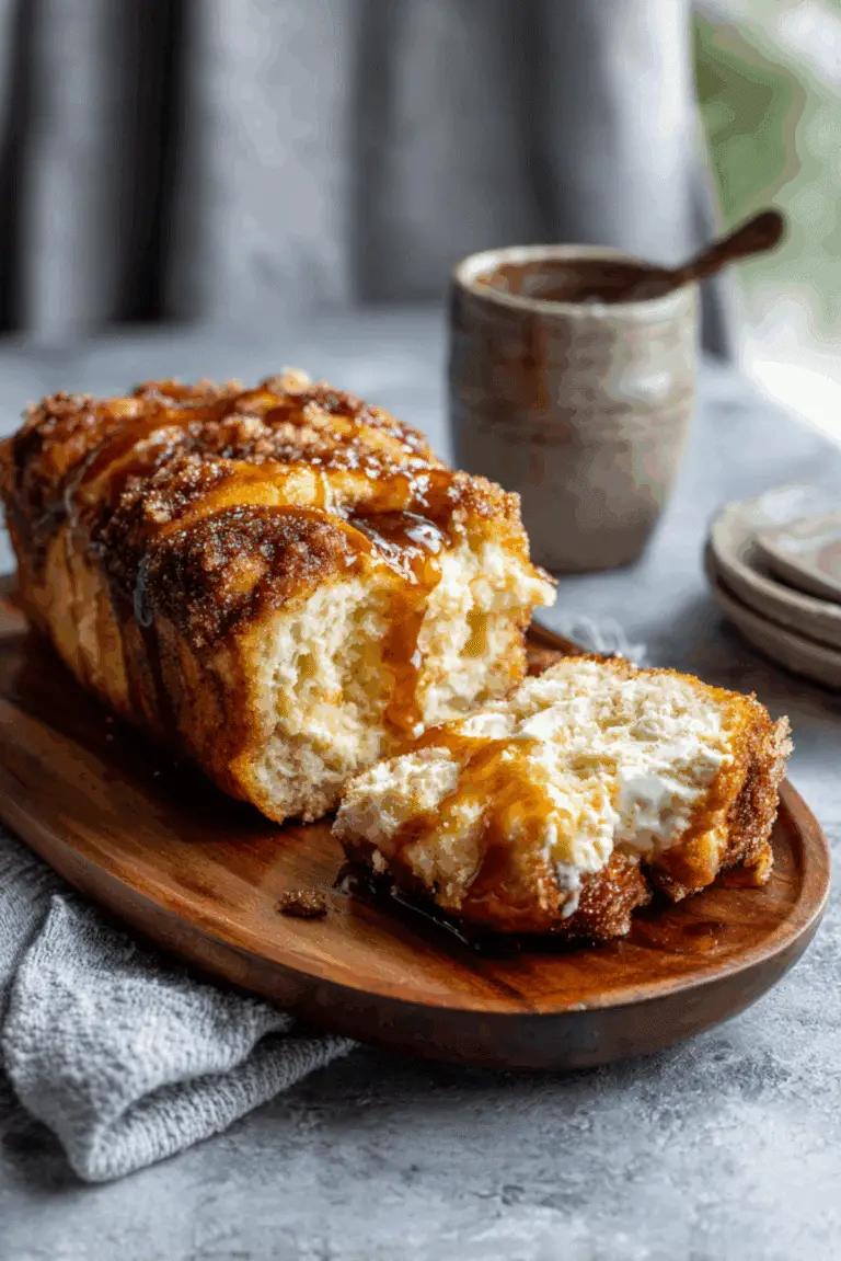 Cream Cheese Stuffed Cinnamon Roll Bread