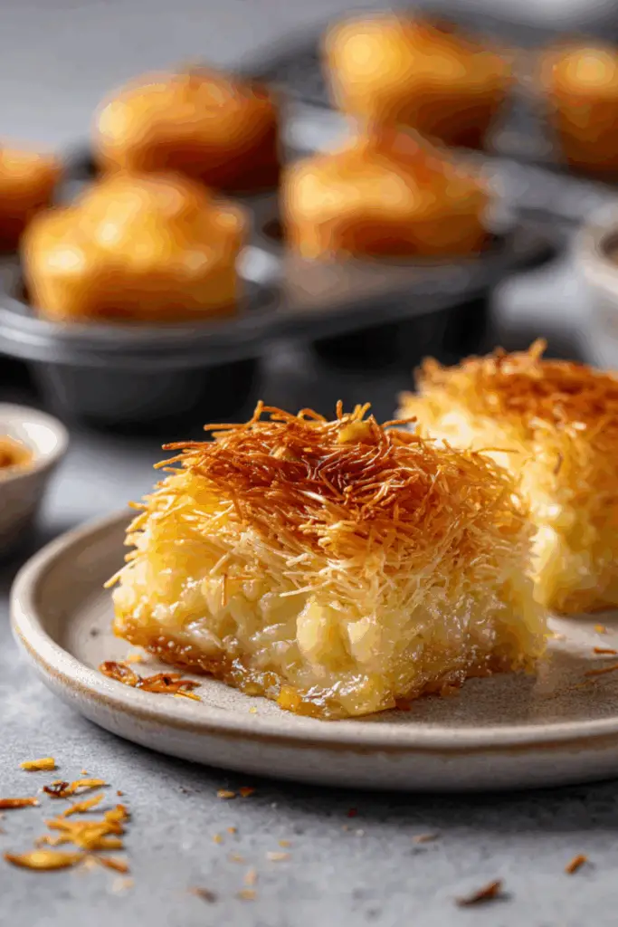 Kataifi Galaktoboureko with Mastiha Syrup