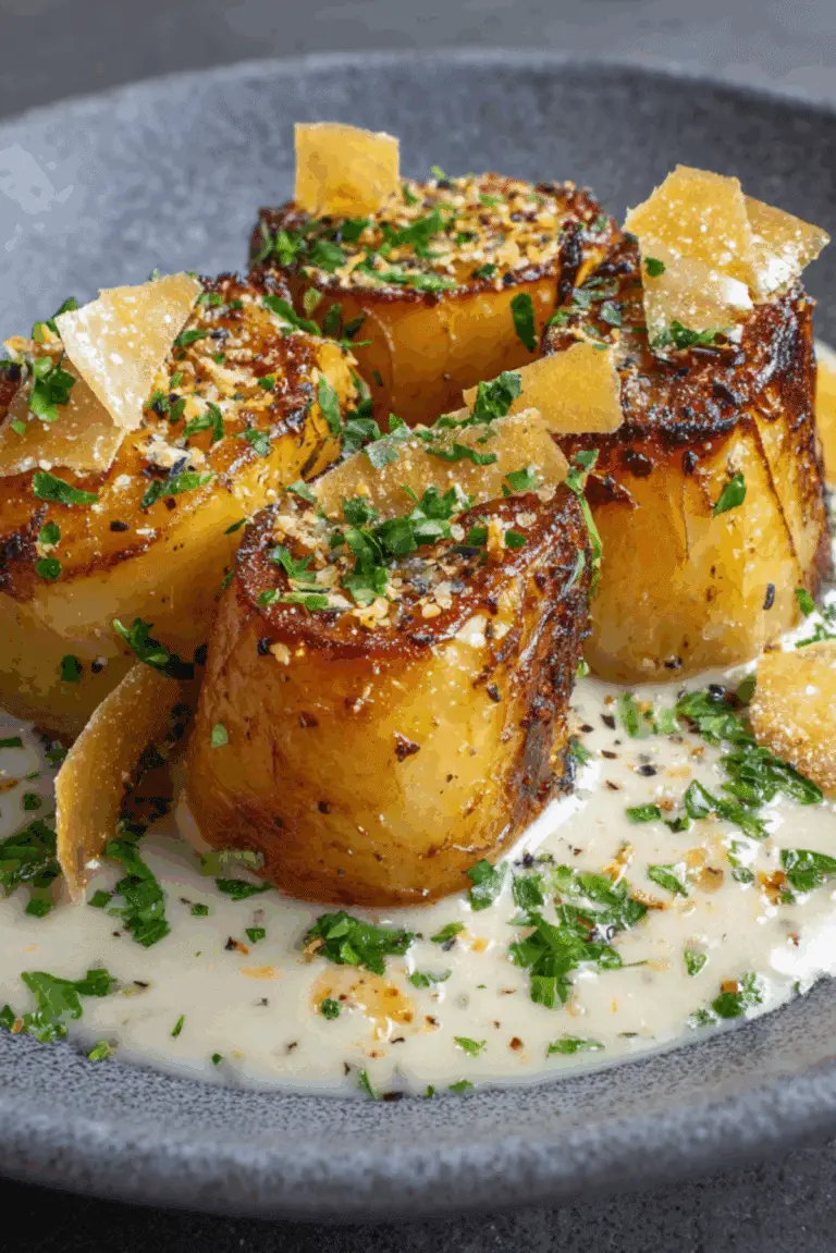 Fondant Potatoes with Cacio e Pepe Sauce