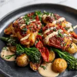 Honey Harissa Chicken Sheet Pan