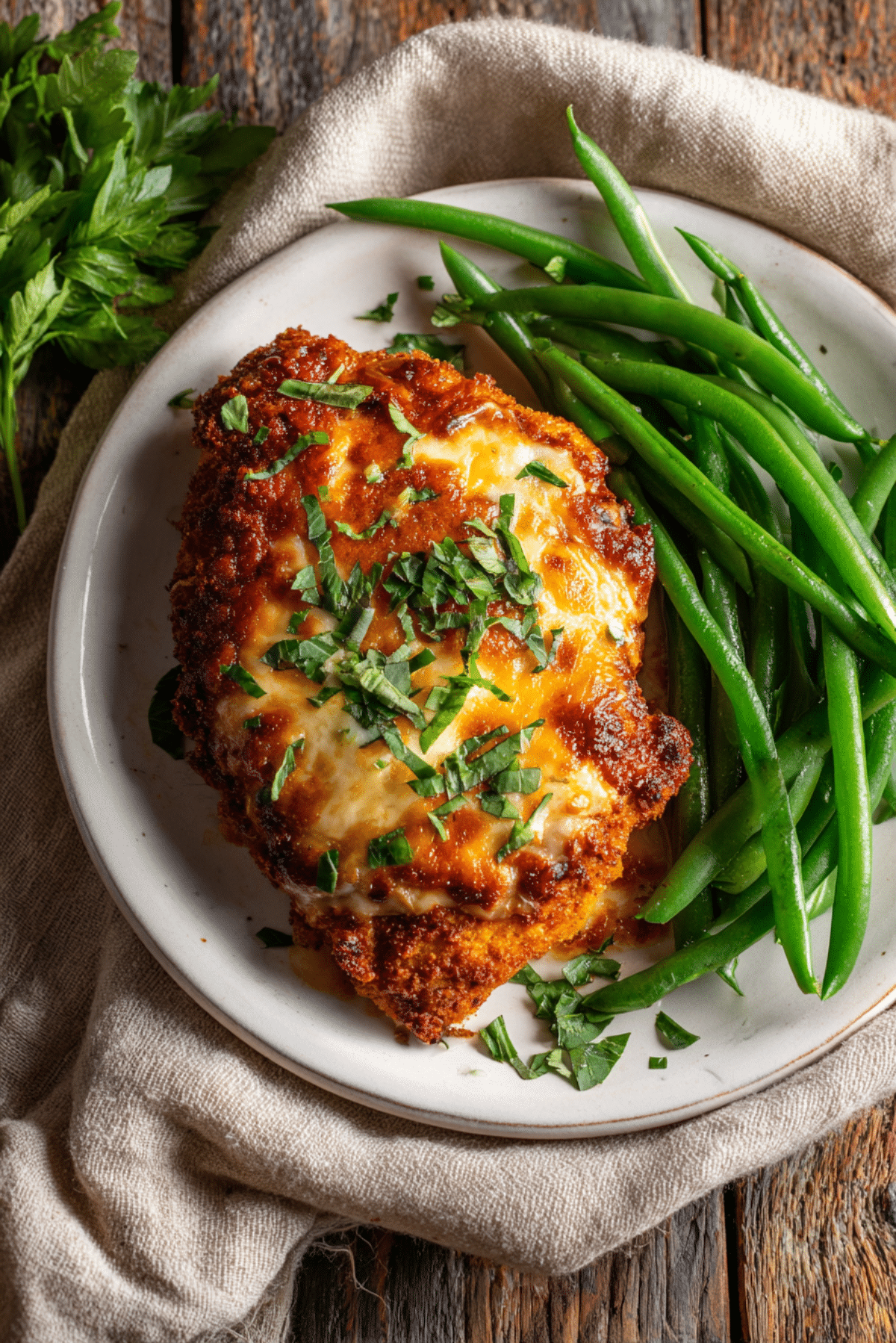 Golden Breaded Chicken Parmesan