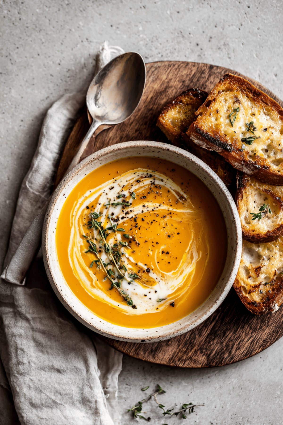 Butternut Squash Soup and Grilled Cheese