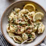 Burrata Pasta Shells with Roasted Garlic & Lemon Cream