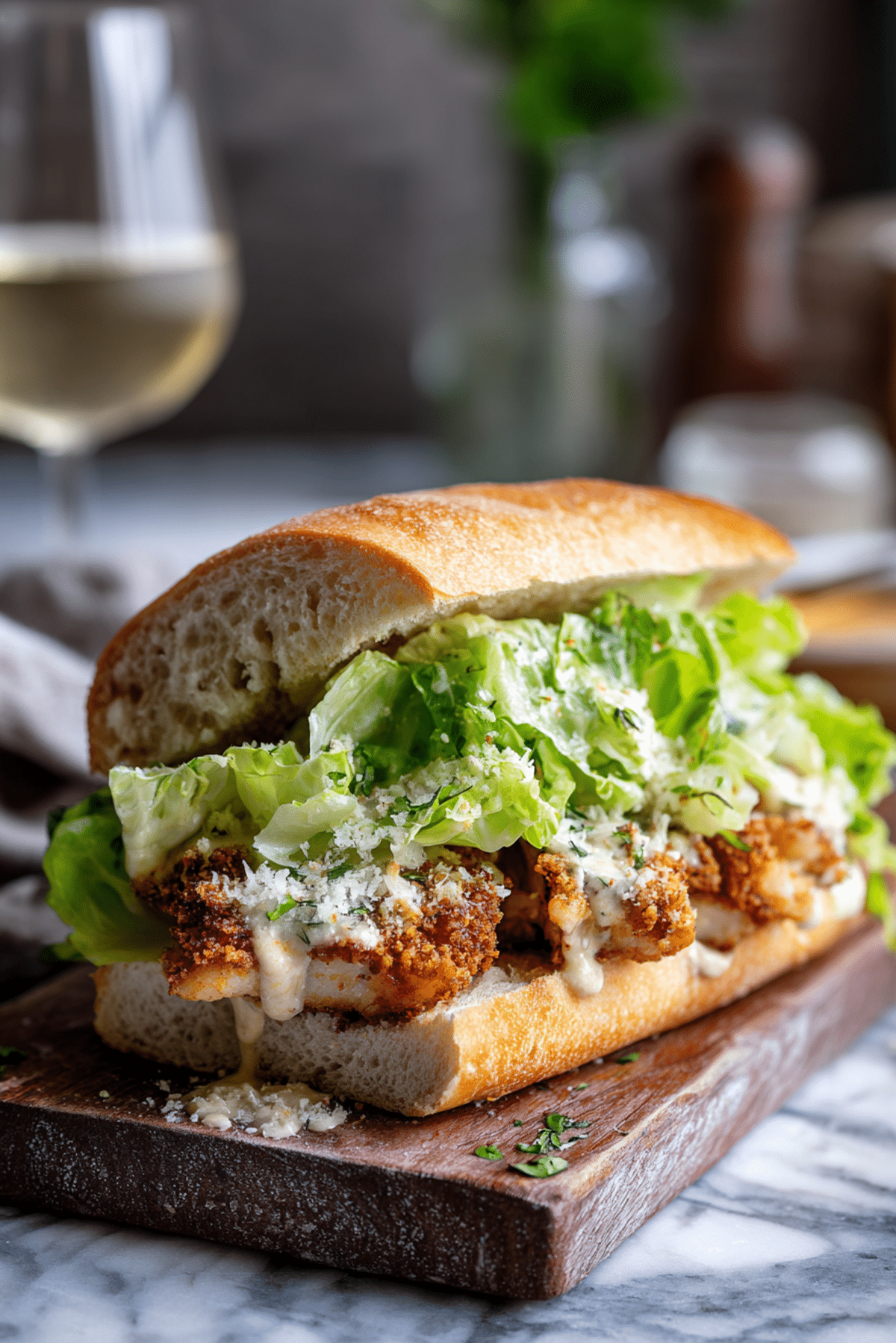 Crispy Chicken Caesar Sandwich