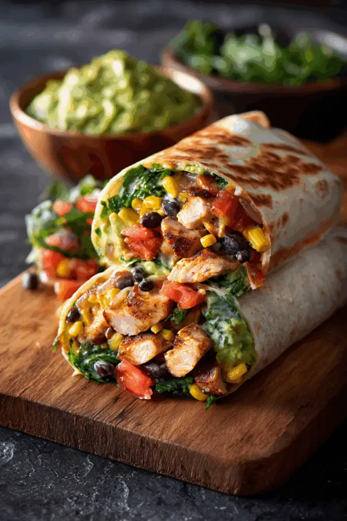 Chicken Avocado Ranch Burritos