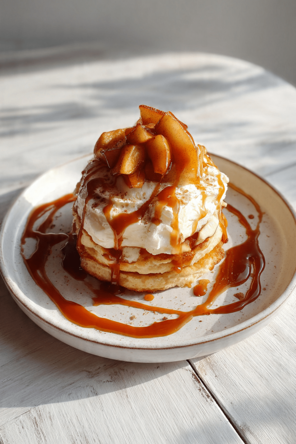 Pumpkin Shortcakes with Cinnamon Apples and Maple Whipped Cream Cheese