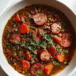 Crockpot Sausage Lentil Soup