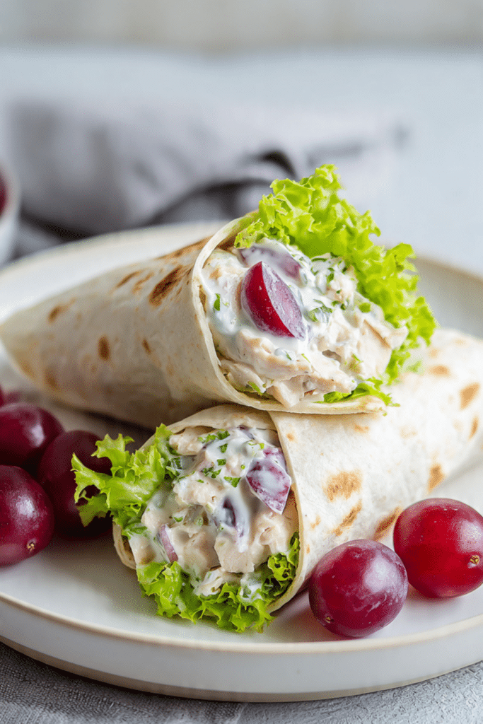 Creamy Chicken & Grape Yogurt Wraps Recipe