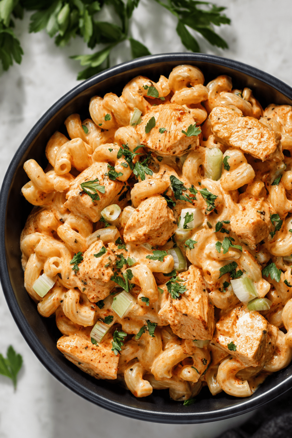 Nashville Hot Chicken Pasta Salad