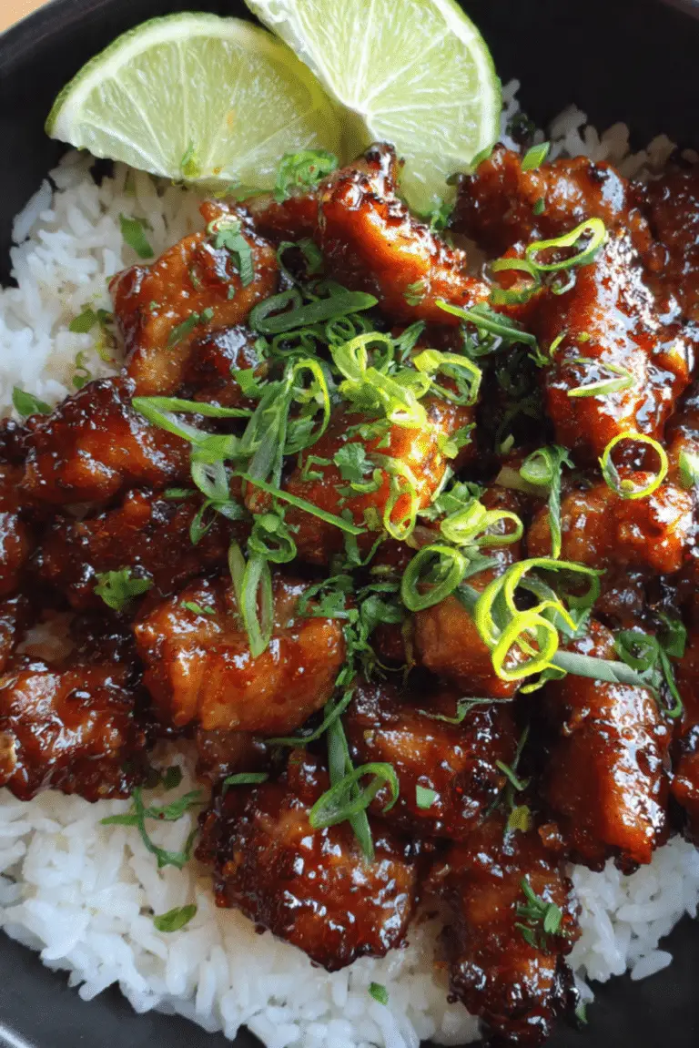 Thai Style Sweet & Sticky Pork