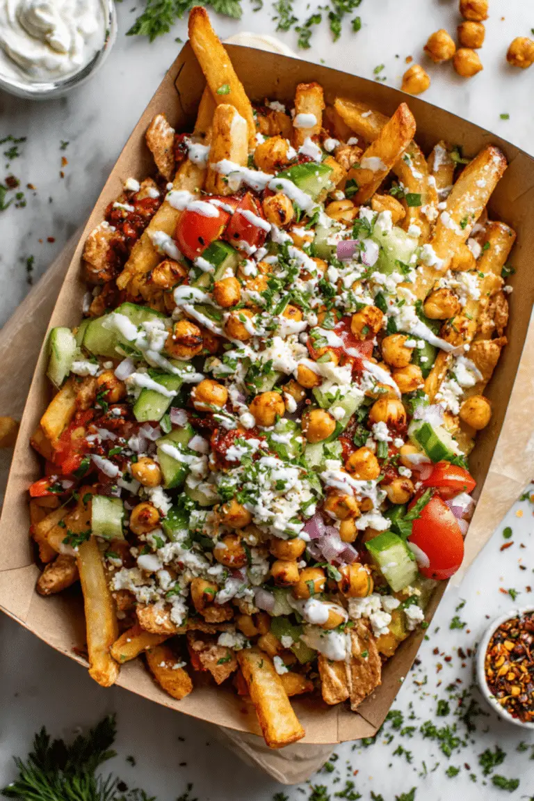 Loaded Mediterranean Street Cart Fries