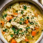 Fall Chicken and Orzo Soup