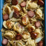 Sheet Pan Pierogies and Kielbasa